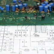 high-angle-view-blueprint-with-motherboard arquivos gerber